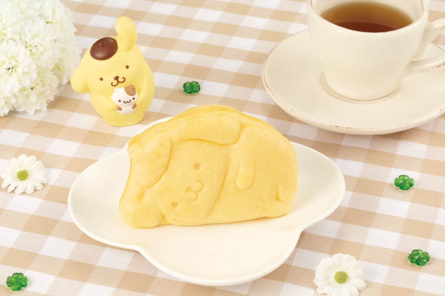 サンリオ ポムポムプリンの寝姿 風ローソン限定スイーツ もちもち食感 プリン味のクリーム ファッションプレス