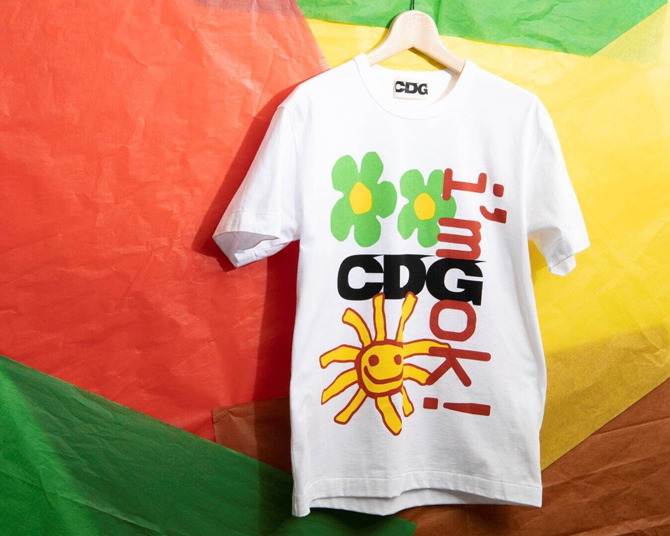 コム デ ギャルソンのcdg カクタスプラントフリーマーケット 花や太陽を描く ピースフル Tシャツ ファッションプレス