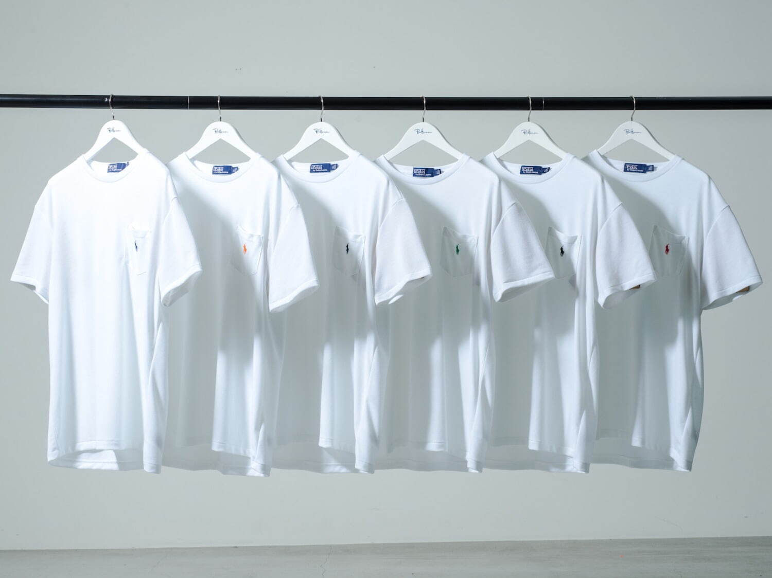 ロンハーマン別注ポロ ラルフ ローレンのtシャツ ホワイトボディに全6色のロゴ刺繍 ファッションプレス