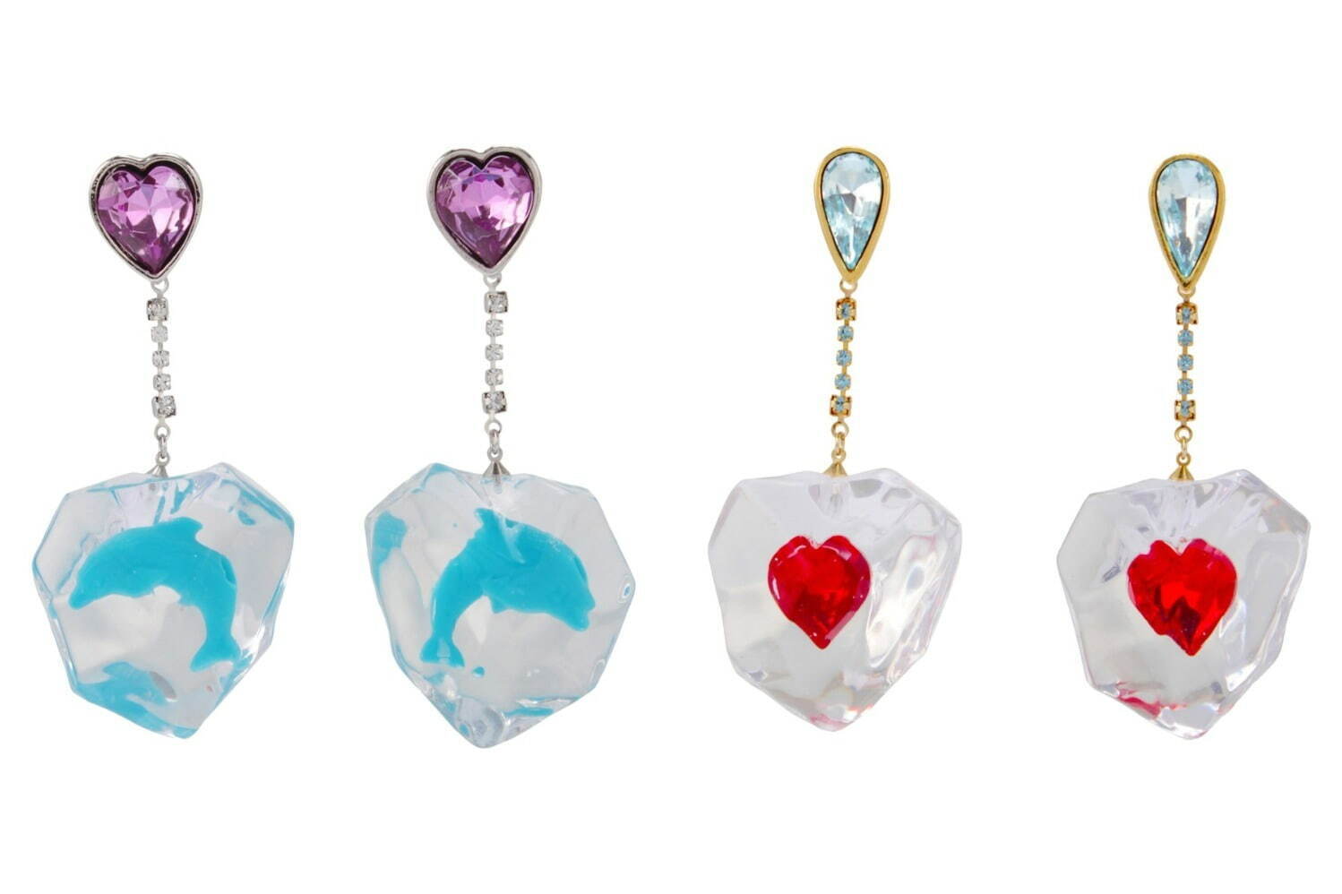 左から)DREAM ICE PIERCE DOLPHIN、DREAM ICE PIERCE HEART 各23,650円(税込)