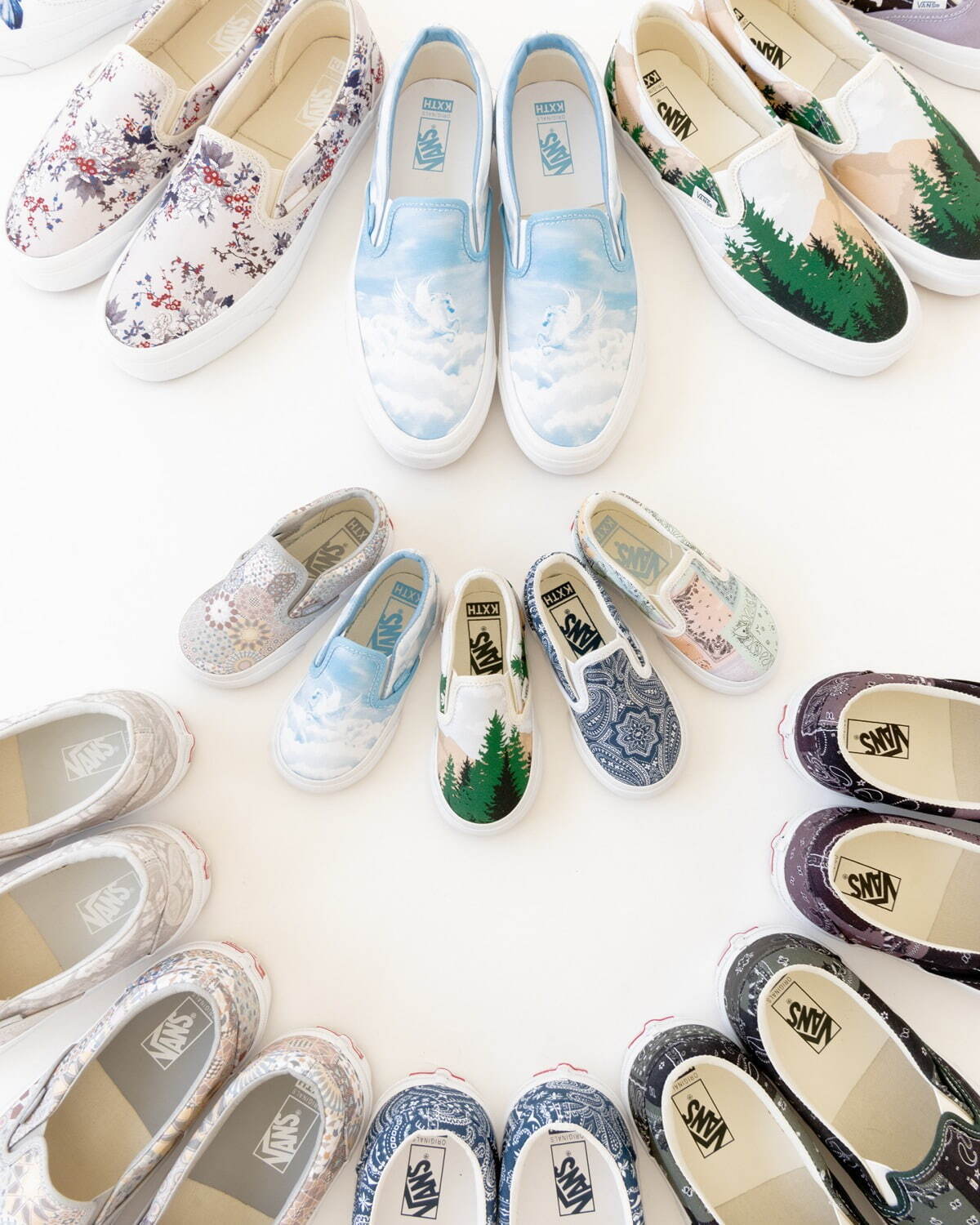 KITH×Vans Vaultのスリッポンスニーカー、花柄や空モチーフなど10種のオリジナル柄で｜写真39