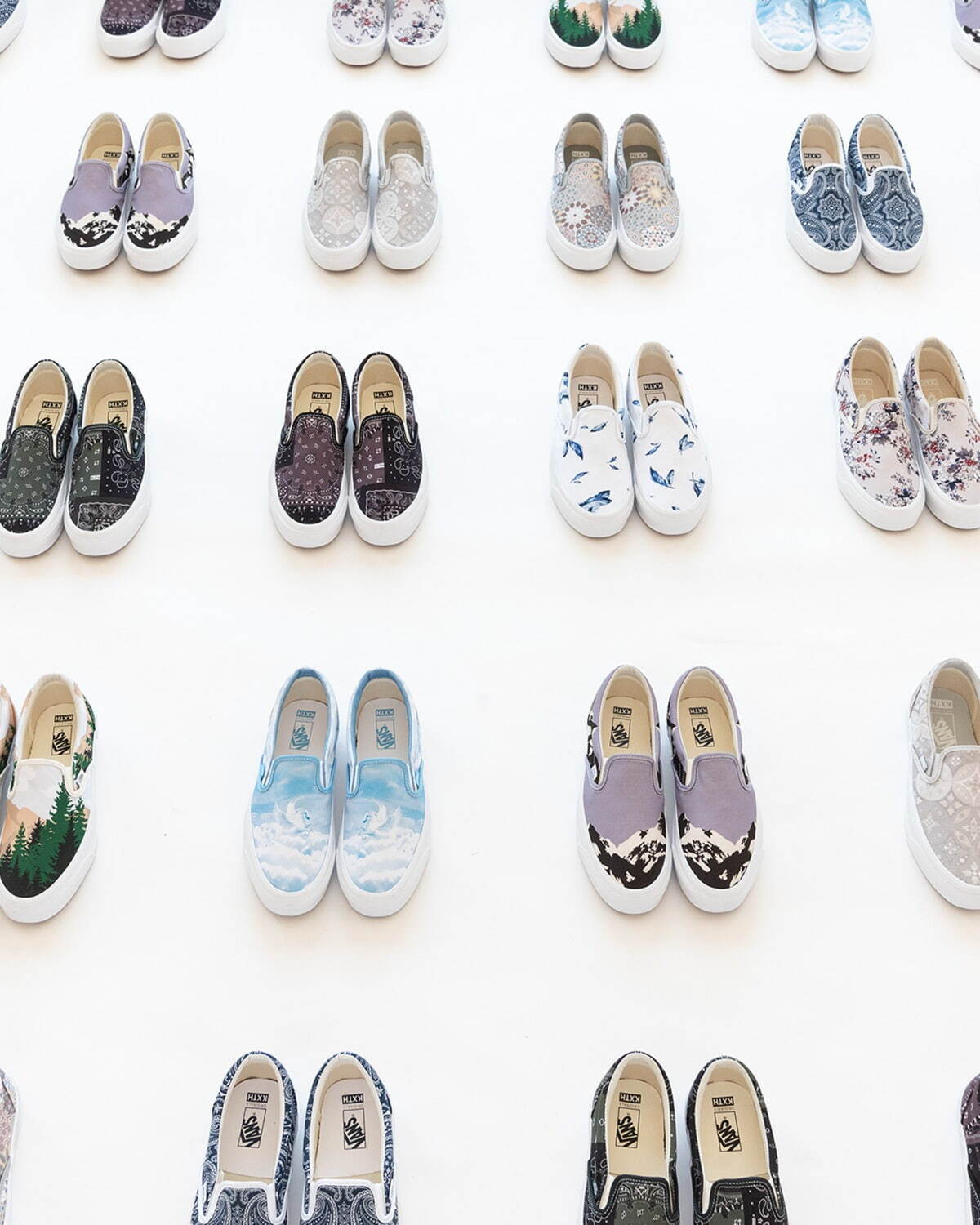 KITH×Vans Vaultのスリッポンスニーカー、花柄や空モチーフなど10種の ...