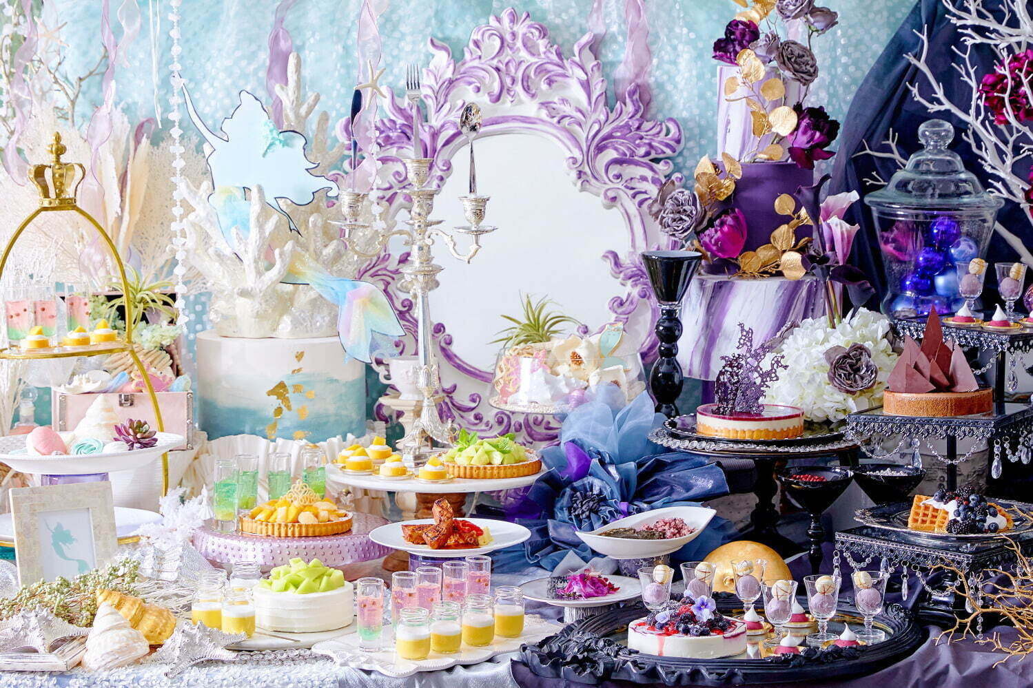 人魚姫 イメージの スイーツビュッフェ ザ ストリングス 表参道で 魔女を表現したケーキなど ファッションプレス