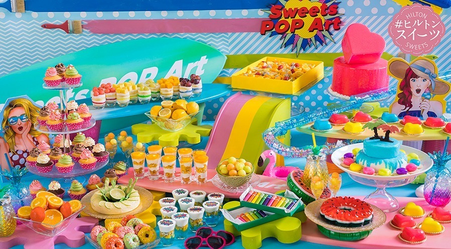 ヒルトン福岡シーホーク“ポップアート”テーマのカラフル夏スイーツブッフェ｜写真1