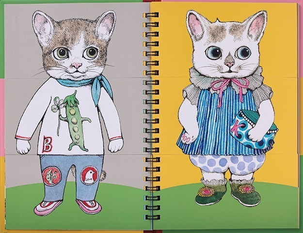 ヒグチユウコの仕掛け絵本『ファッションマジック』“ねこの洋服を自由に着せ替え”全60ページ｜写真3