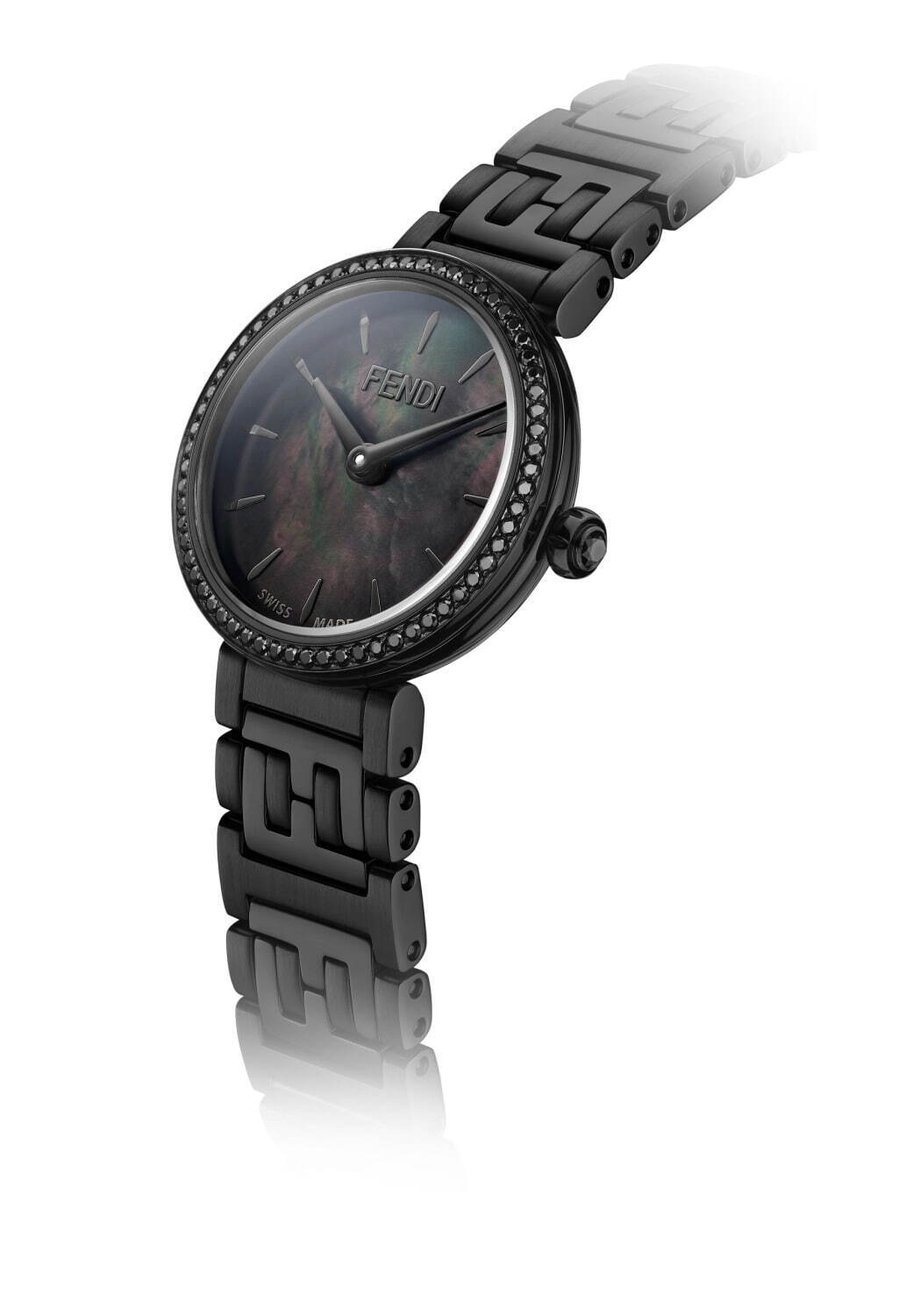 FENDI フェンディ フォーエバー 腕時計 電池式 001-103-410/F103101101 カルセドニー文字盤 レディース【美品】