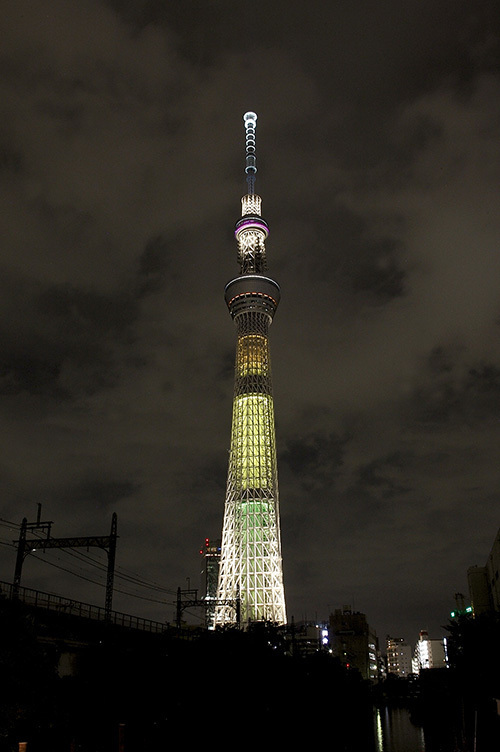 東京スカイツリーに、地元小学生がデザインした特別ライティングが点灯！｜写真7