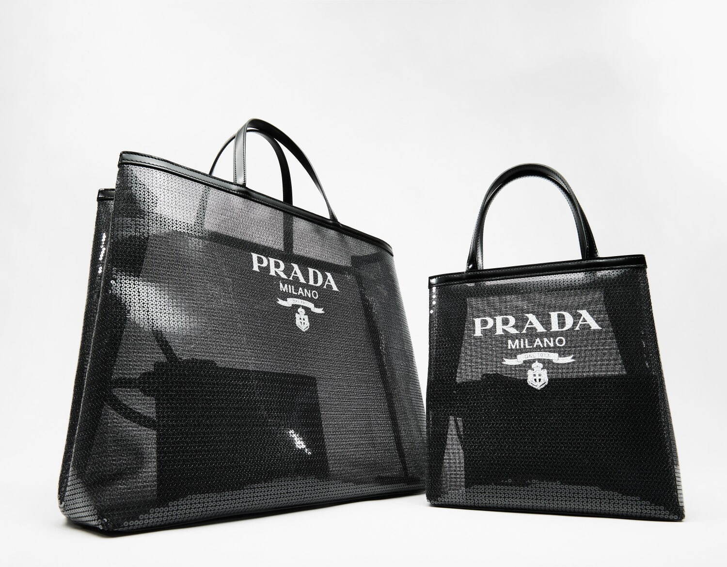 プラダ PRADA スパンコール バッグ グラデーション トートバッグ