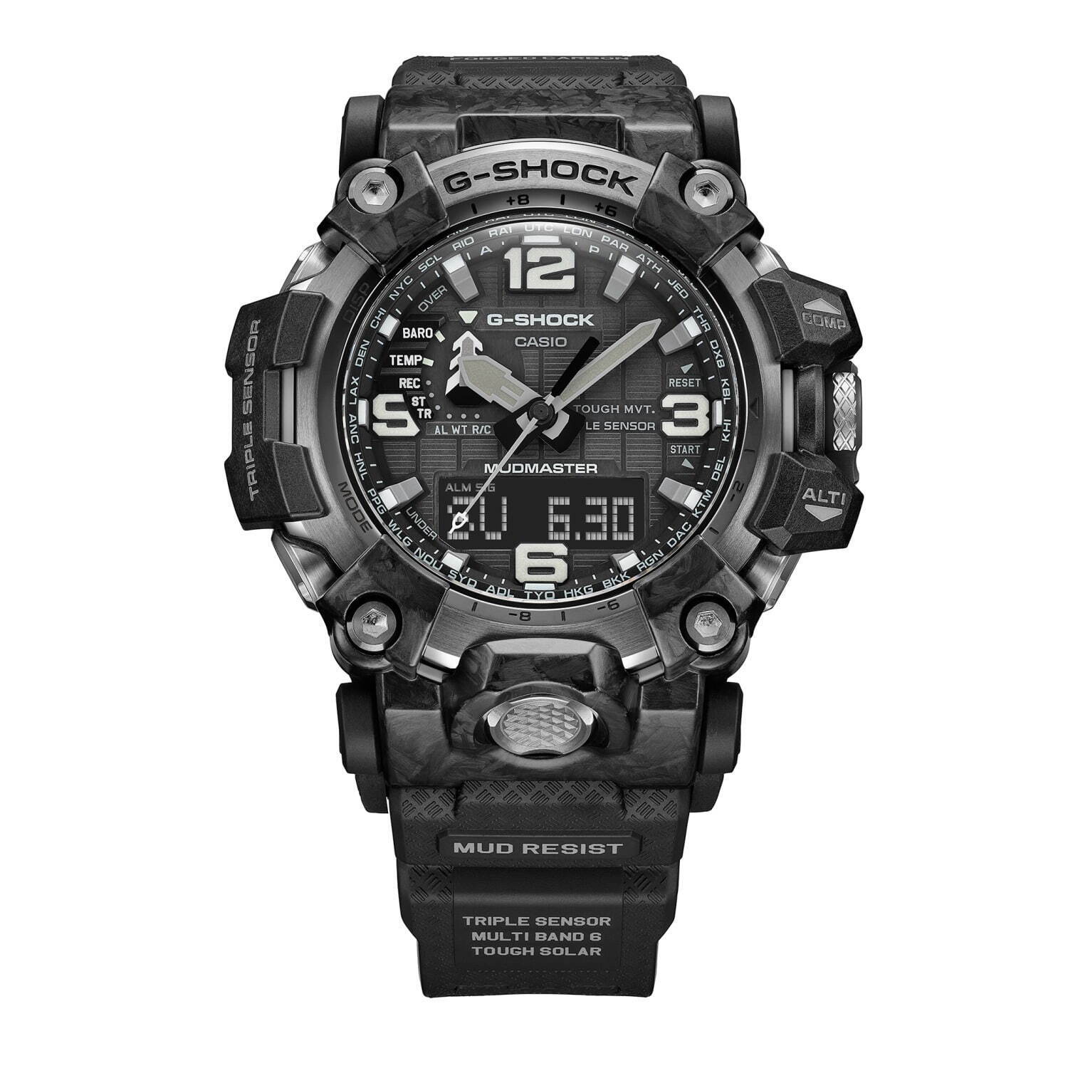 G-SHOCKの高機能腕時計「マッドマスター」が小型化、“極太”短針＆大型アラビア数字｜写真7