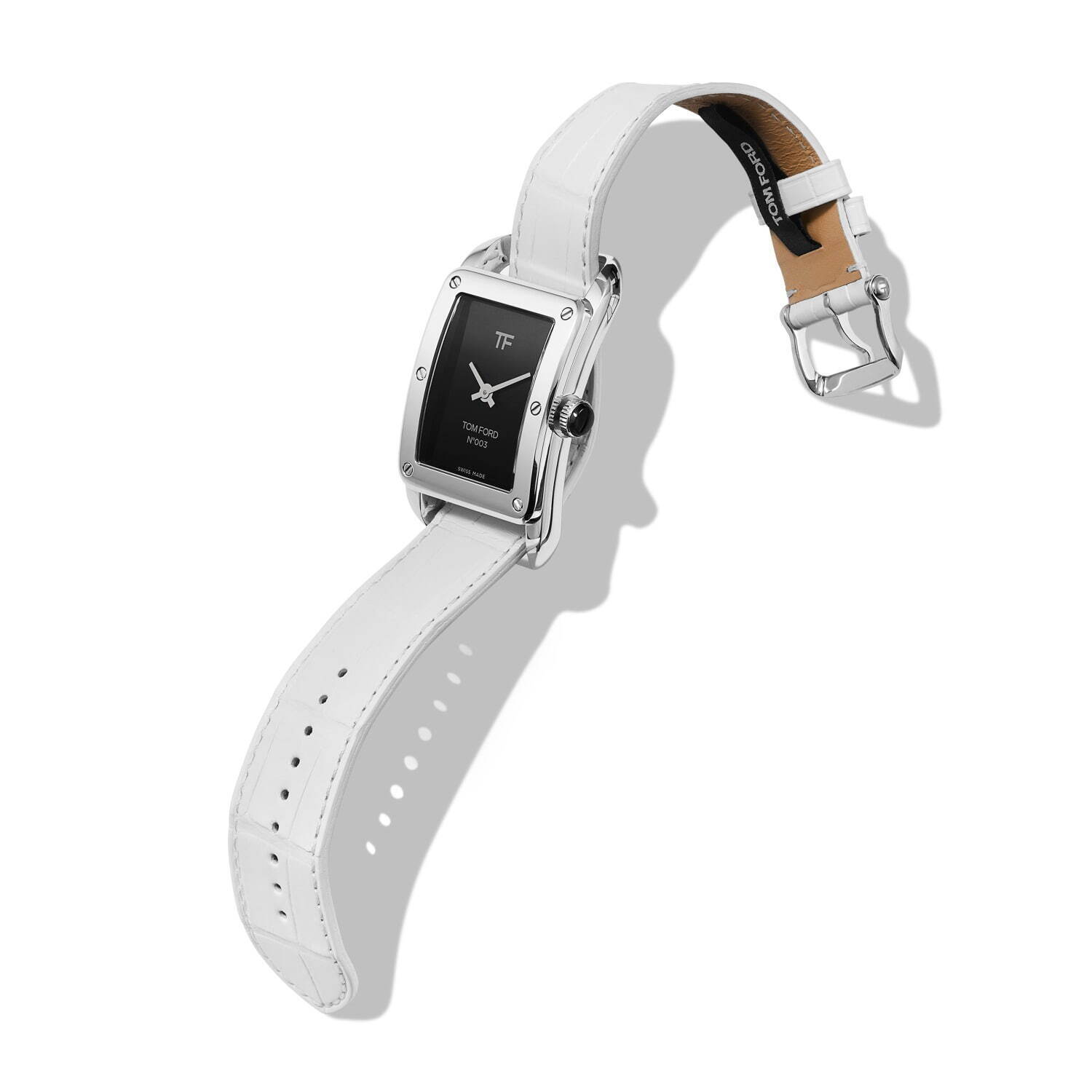 トム フォードの腕時計新作「N.003」インデックスのない文字盤×角型