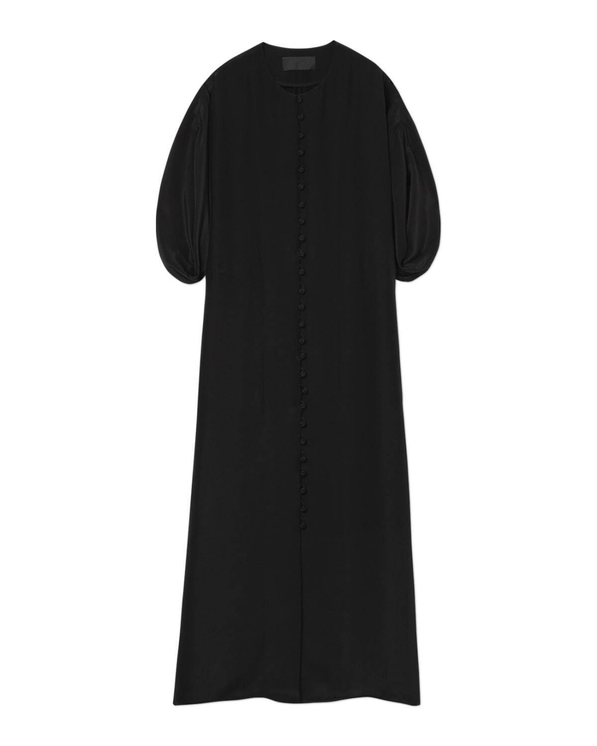 マメ クロゴウチ ベーシックス「コレクション 02」黒のウールスカート