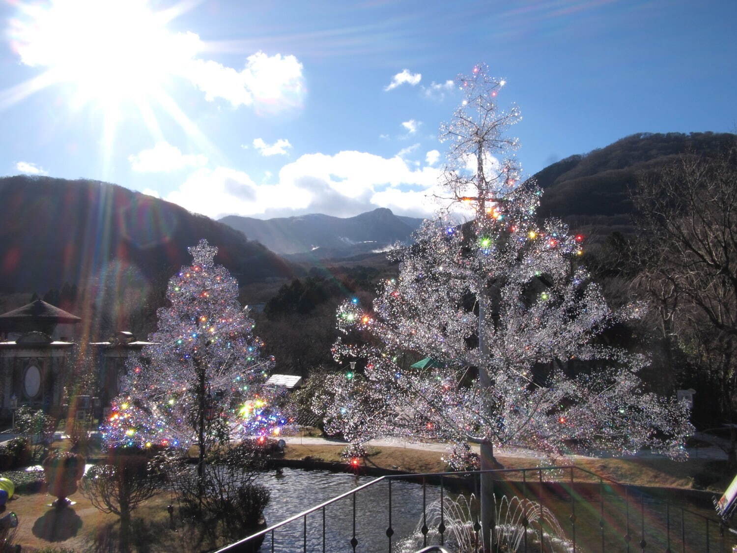 15万粒のクリスタルガラス”クリスマスツリーが箱根ガラスの森美術館に