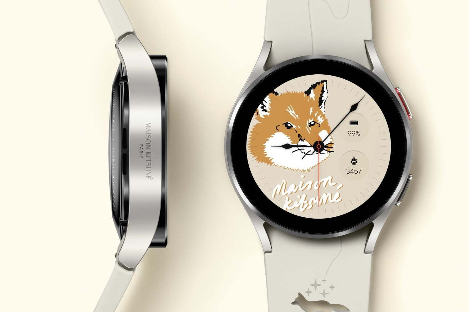 カシオ×カフェ キツネのデジタル腕時計、“カフェ店舗に着想”オレンジ