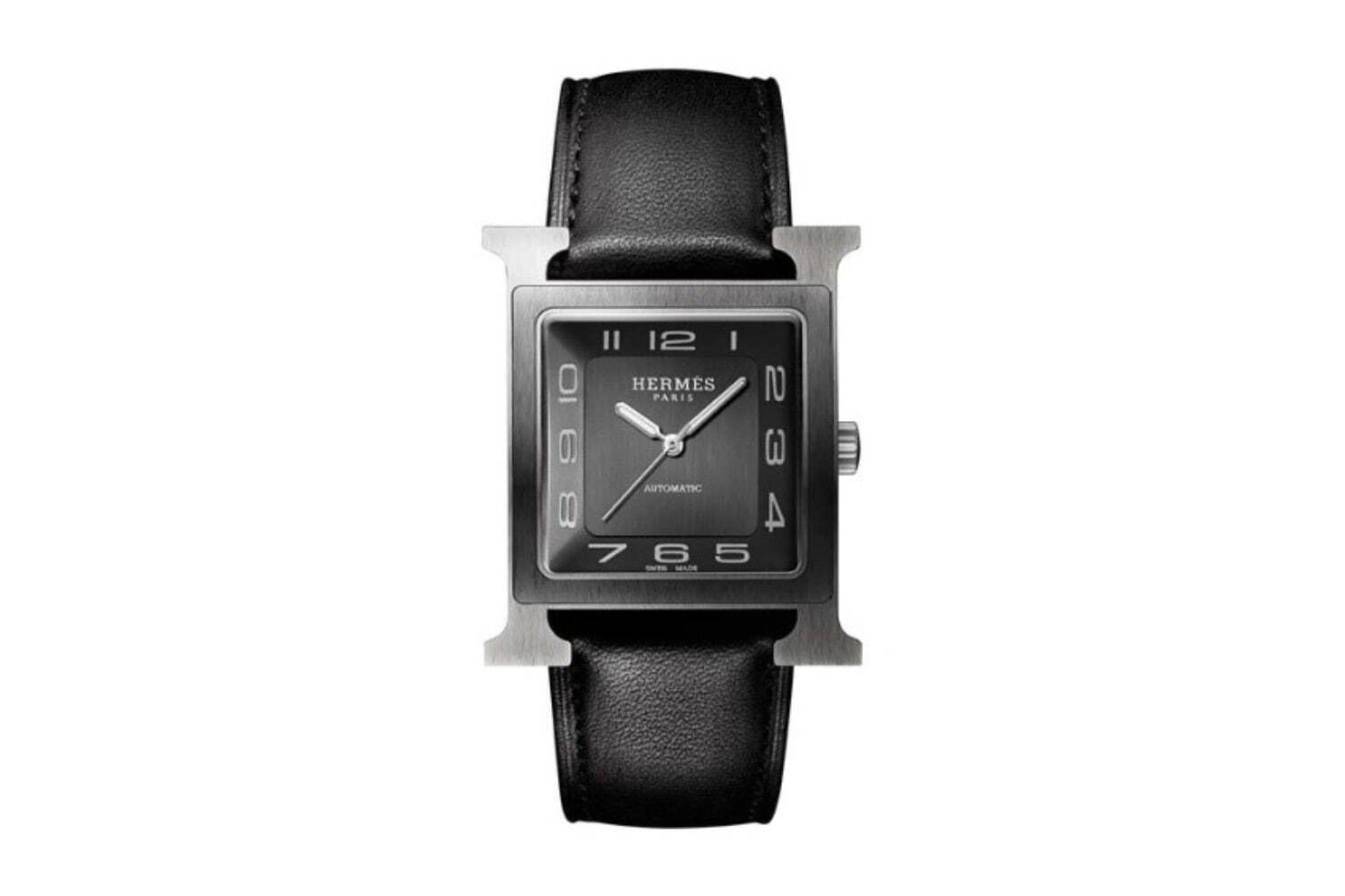 エルメスのメンズ腕時計《Hウォッチ》に“チタン製”の新作、ブラック
