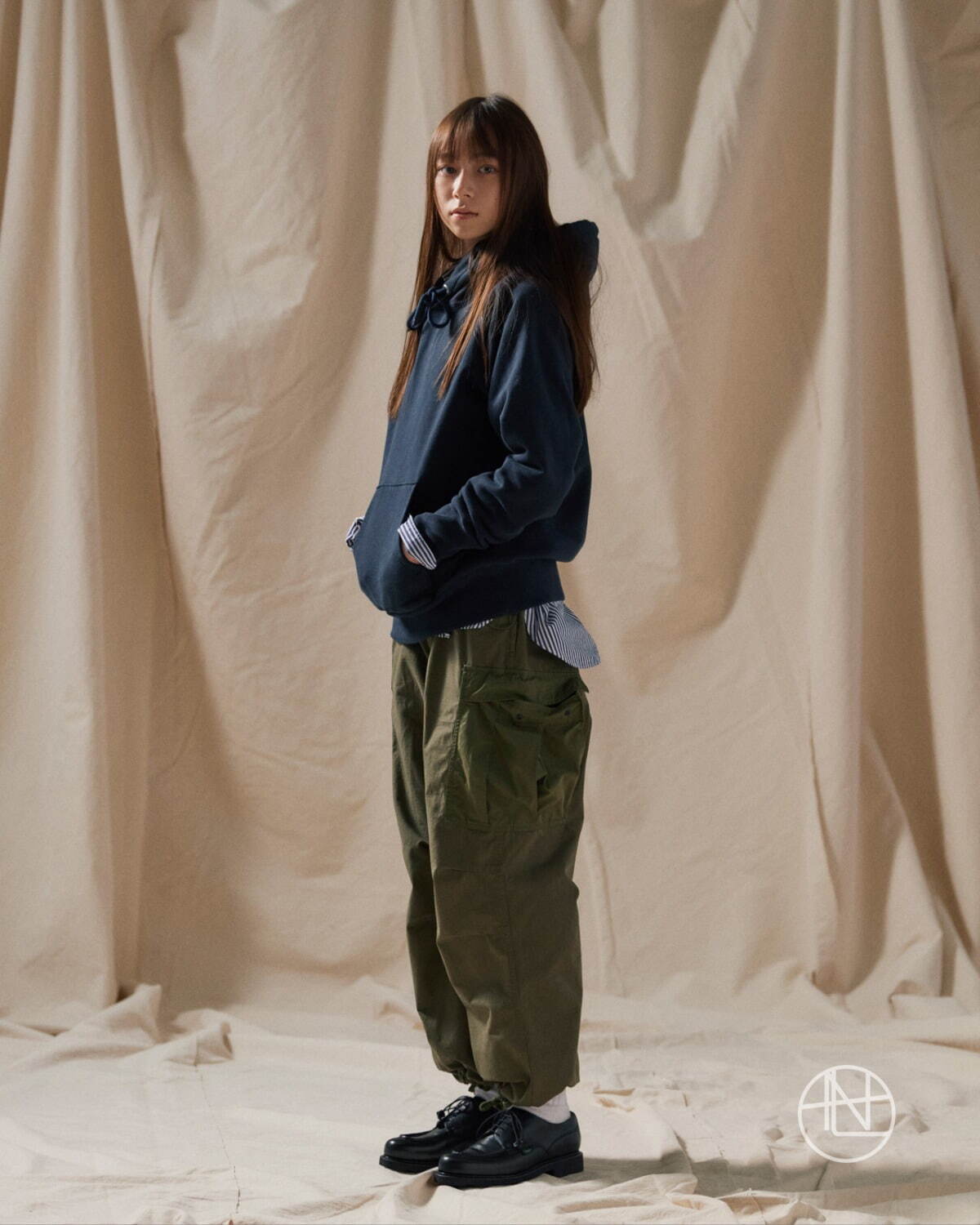 nanamica ナナミカ Shirred Pants ネイビー - パンツ