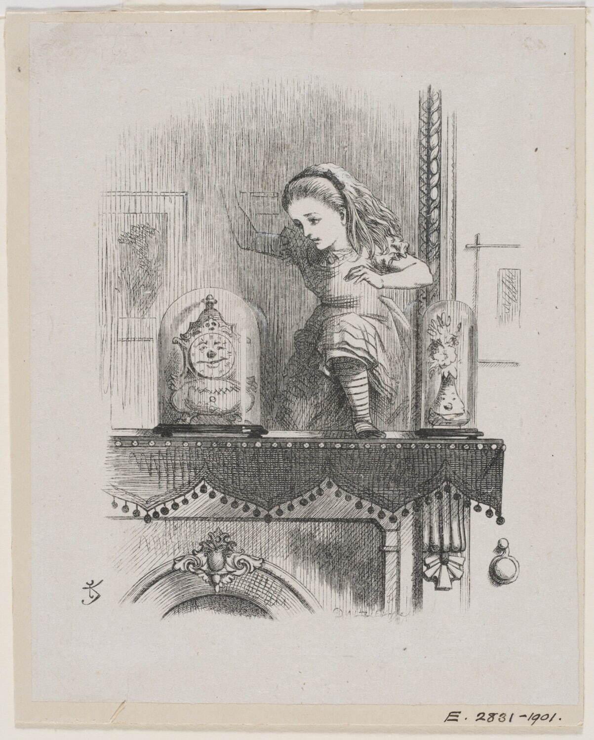 『鏡の国のアリス』より ジョン・テニエル画 ダルジール兄弟彫版 1871年
© Victoria and Albert Museum, London