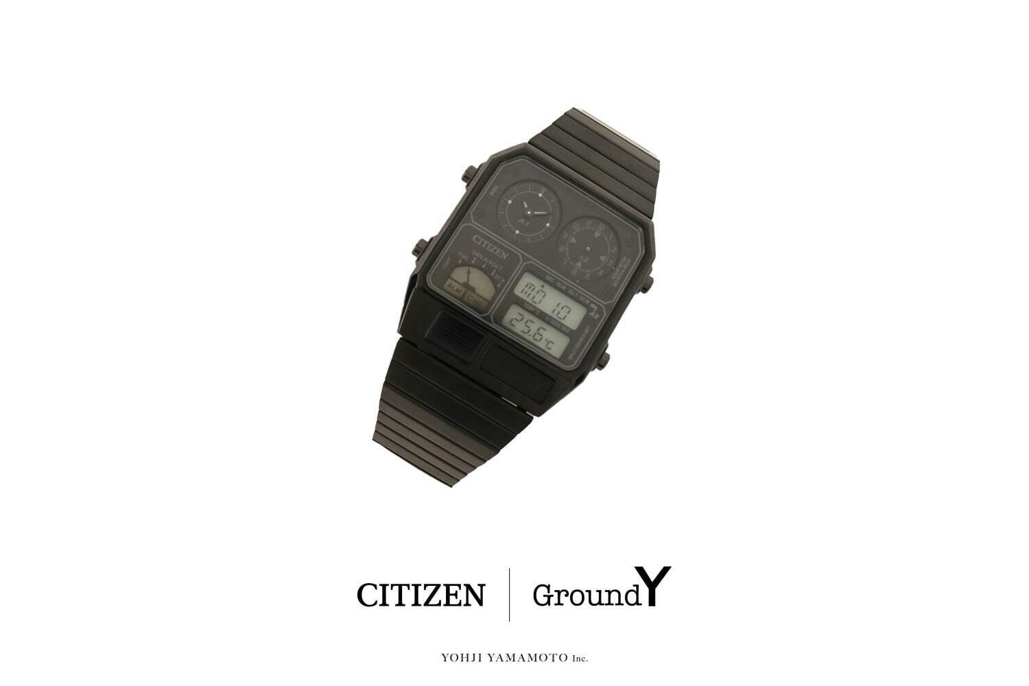Ground Y×シチズン限定腕時計「アナデジテンプ」80年代人気ウォッチが 