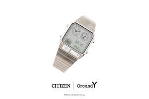 Ground Y×シチズン限定腕時計「アナデジテンプ」80年代人気ウォッチが“オールシルバー”に - ファッションプレス
