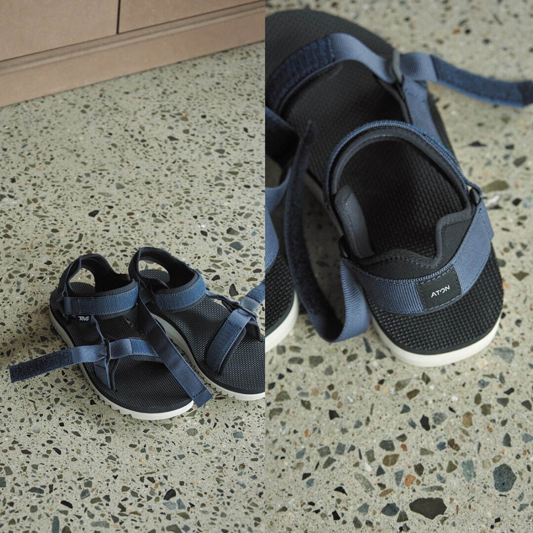 Teva×エイトンのシックなブルーベリー色コラボサンダル、高耐久の