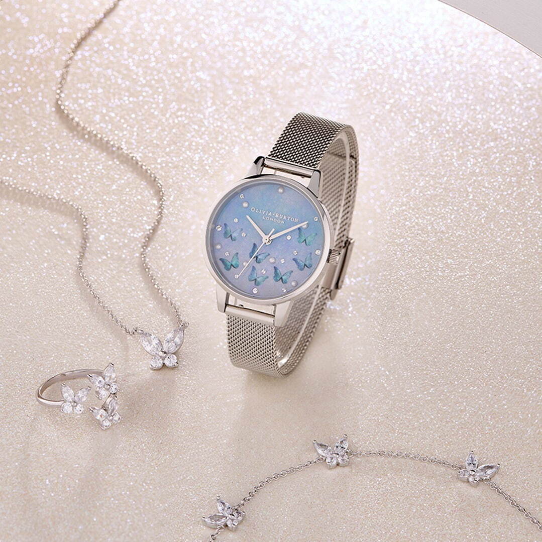 オリビア・バートンの新作腕時計、蝶々きらめく「スパークルバタフライ 