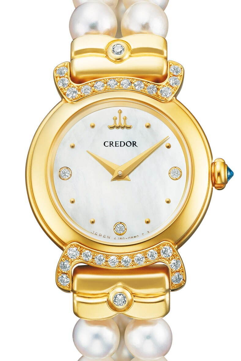 クレドールの腕時計「リネアルクス」に最上級アコヤ真珠ブレスレットの