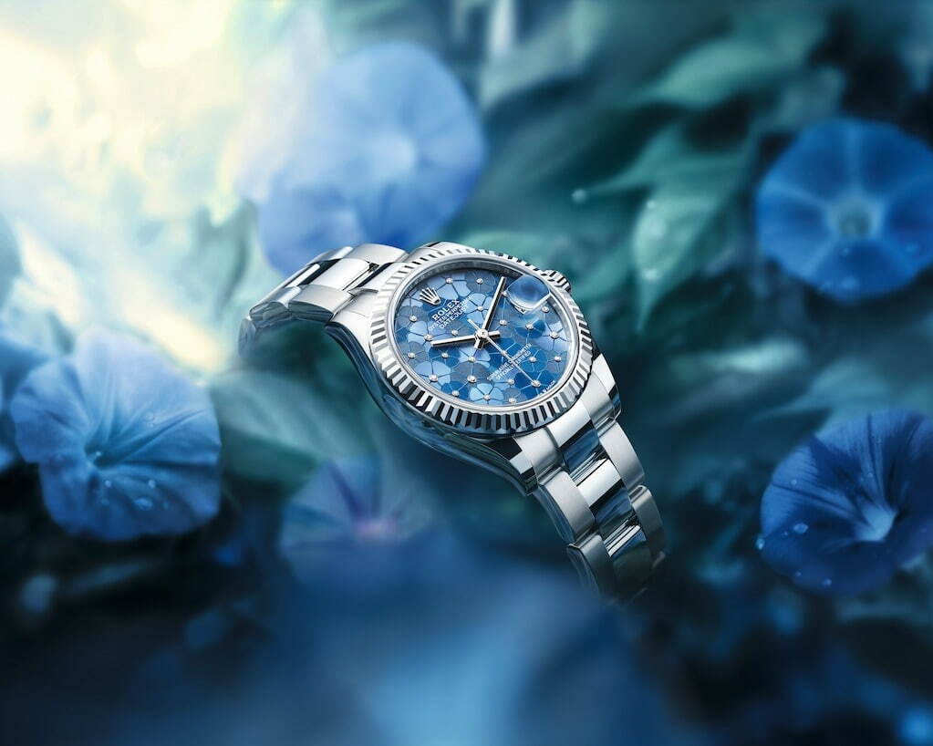 ロレックスの2022年新作腕時計「デイトジャスト 31」24輪の花が咲く