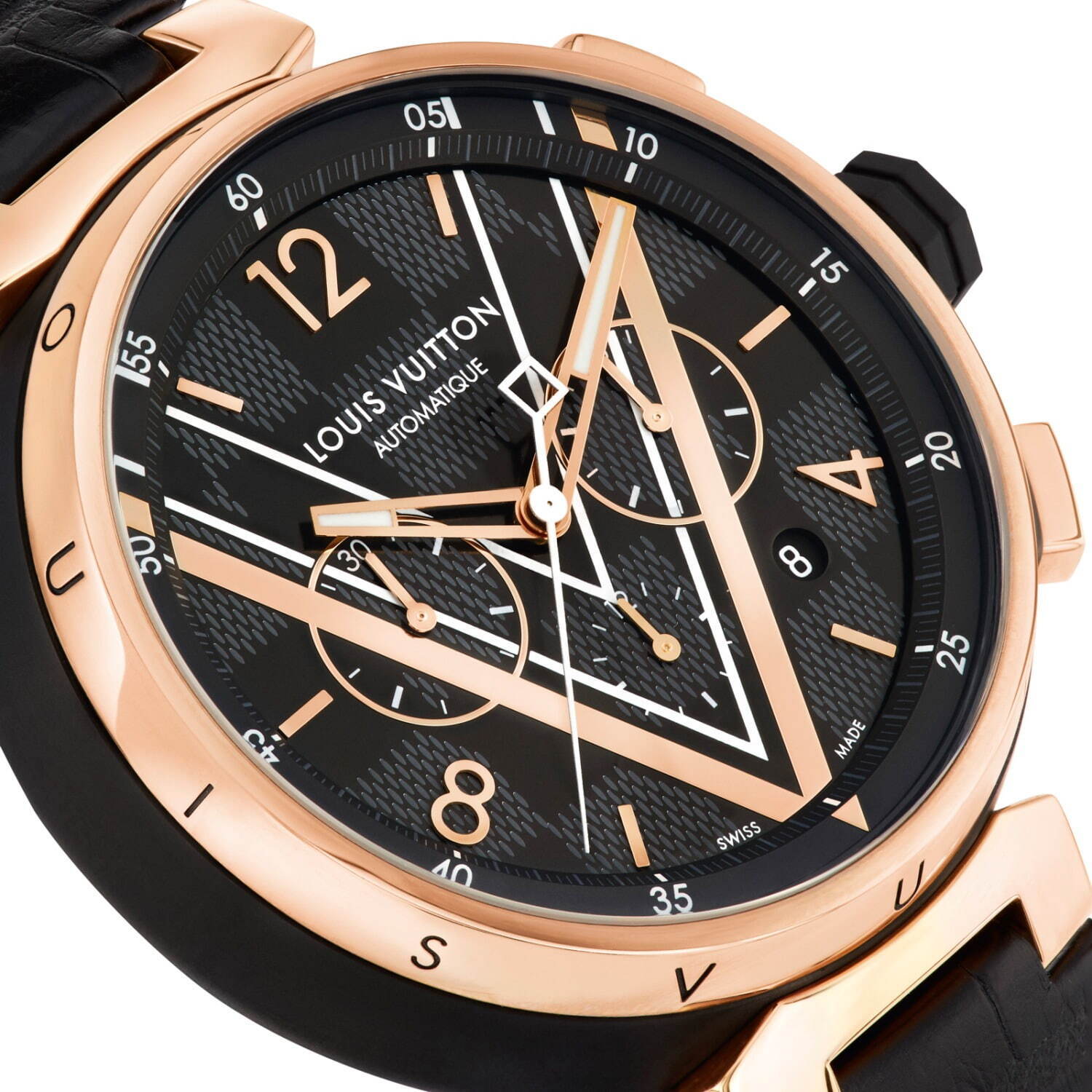 ルイ ヴィトンのメンズ腕時計 タンブール ダミエ グラフィット 新作 ピンクゴールドでエレガントに ファッションプレス