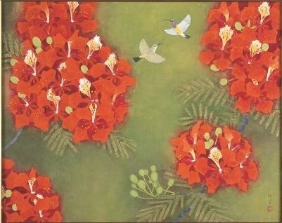 日本画家・上村松篁、極彩色の“熱帯花鳥”の世界を紹介する展覧会が奈良