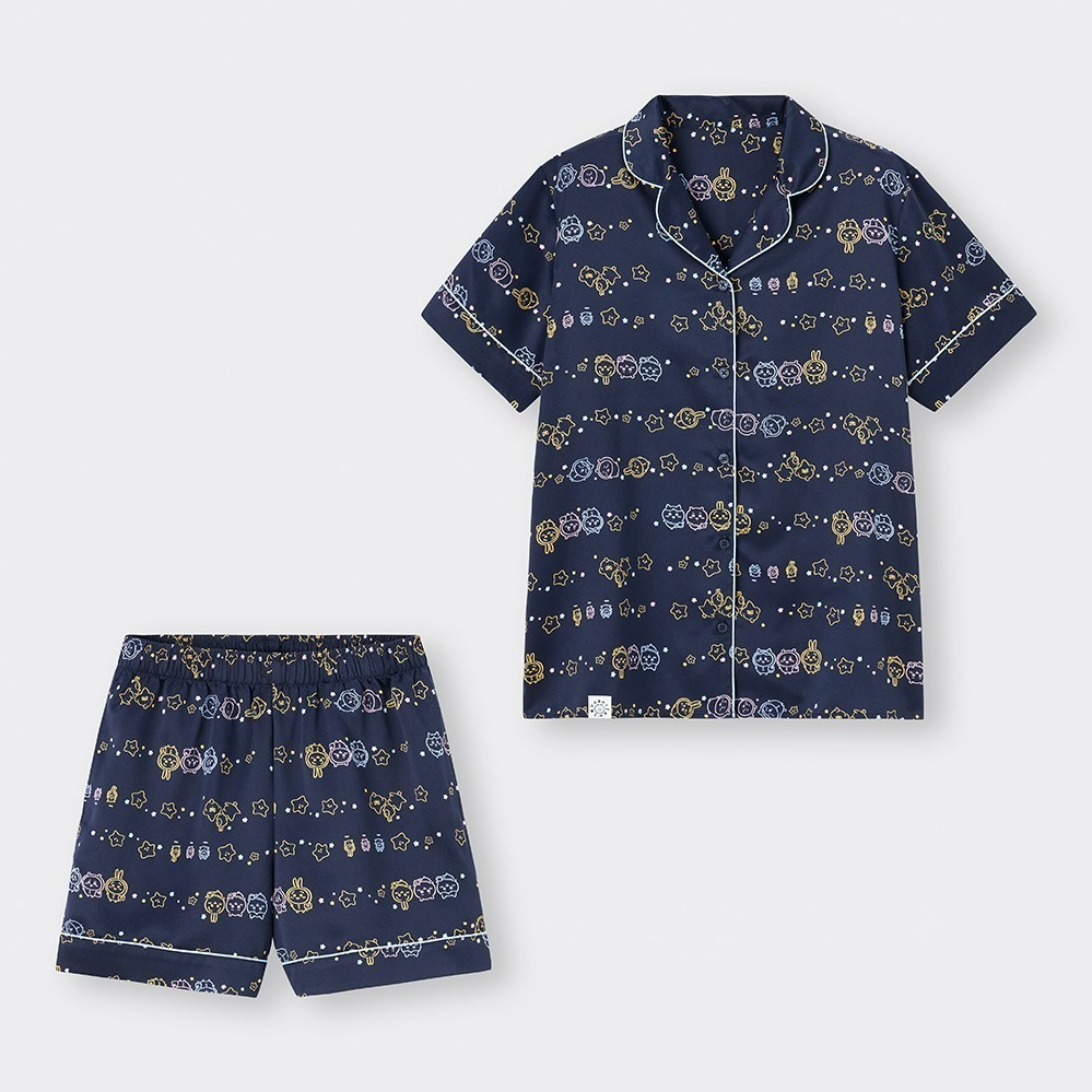 GU「ちいかわ」初コラボ、ハンドメイド風刺繍Tシャツや半袖パジャマを