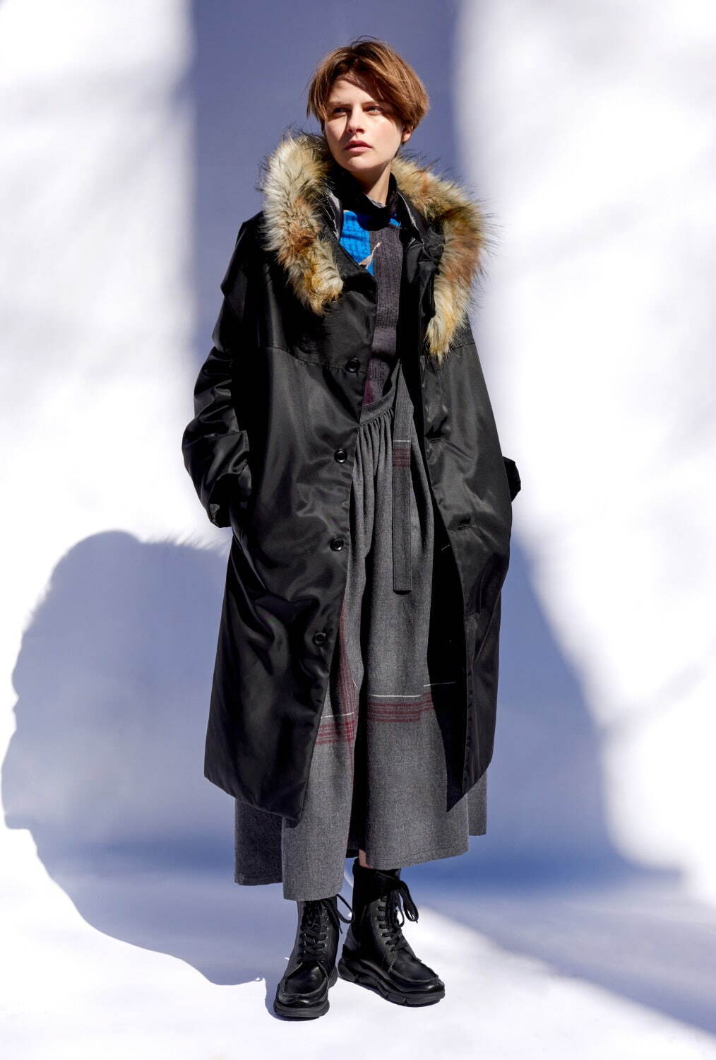 Y's 22年秋冬新作アウター、ゴブラン織りの迷彩柄MA-1ジャケット