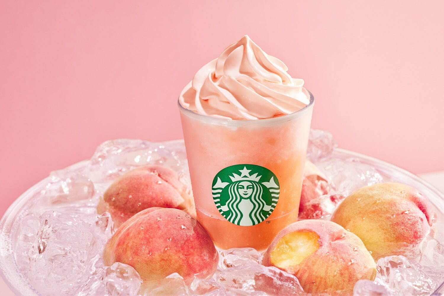 スターバックス(Starbucks Coffee) 桃MORE フラペチーノ｜写真1