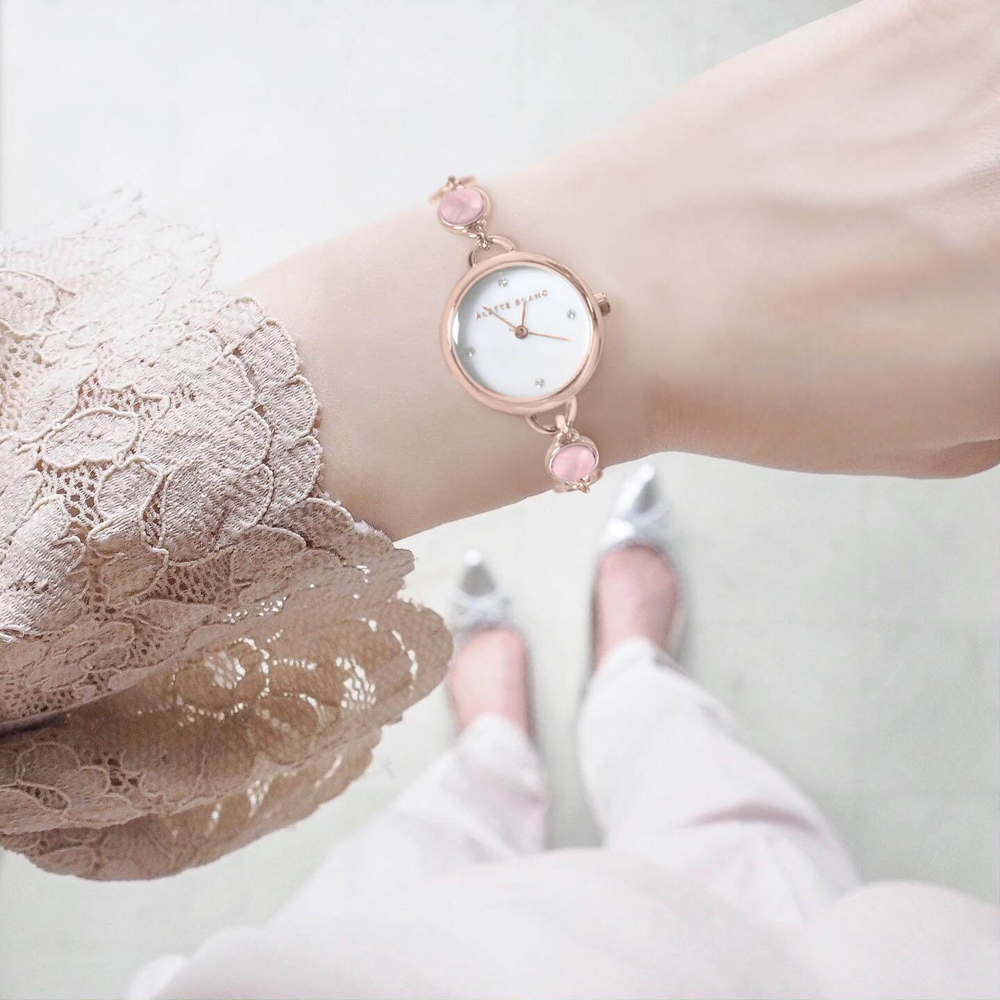 アレットブラン“キャンディ”イメージのブレスレット腕時計、ミント