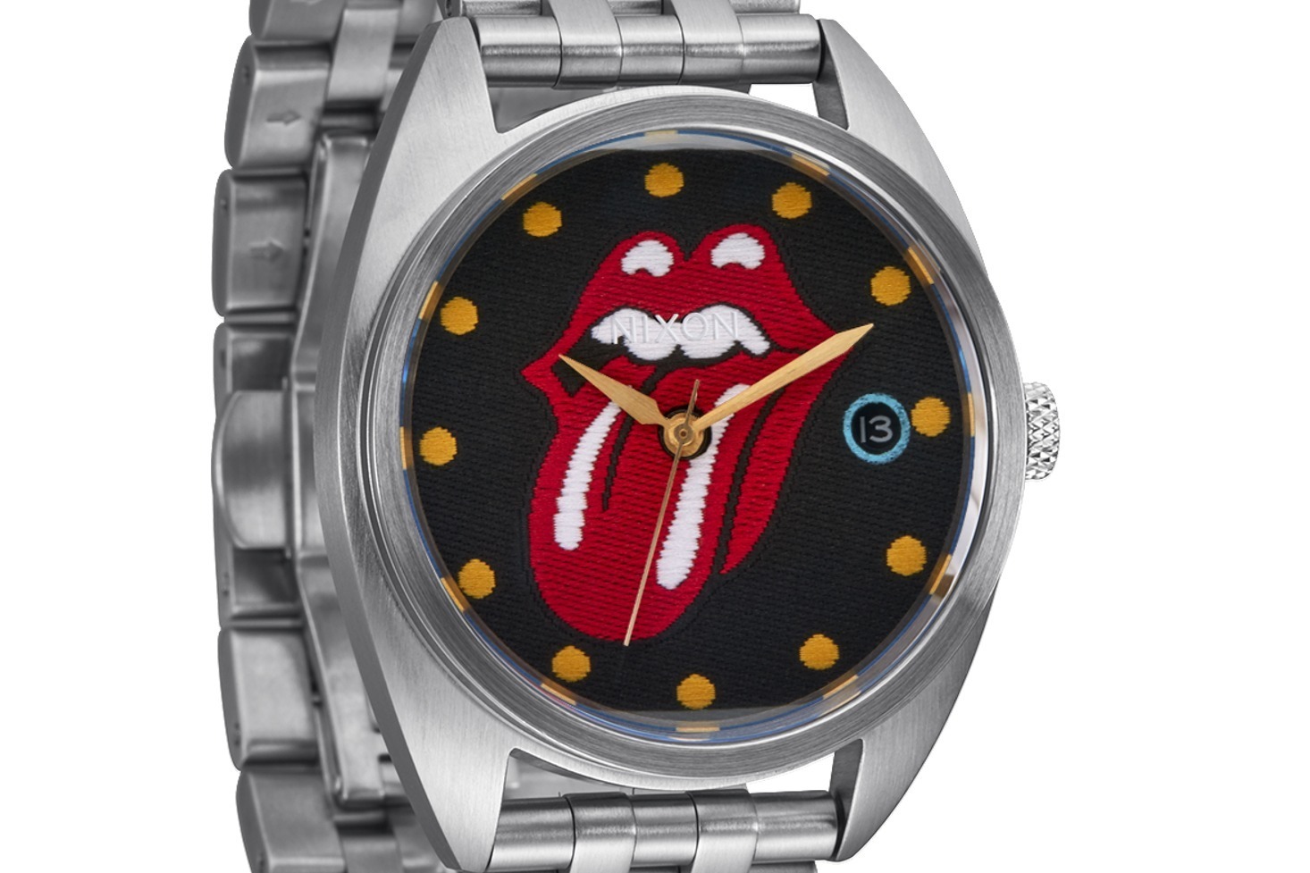 ニクソン×ザ・ローリング・ストーンズの腕時計、刺繍ロゴや“ネオン 