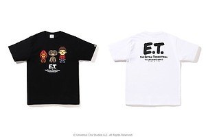 ア ベイシング エイプ×『E.T.』、名シーンのグラフィック配したTシャツ