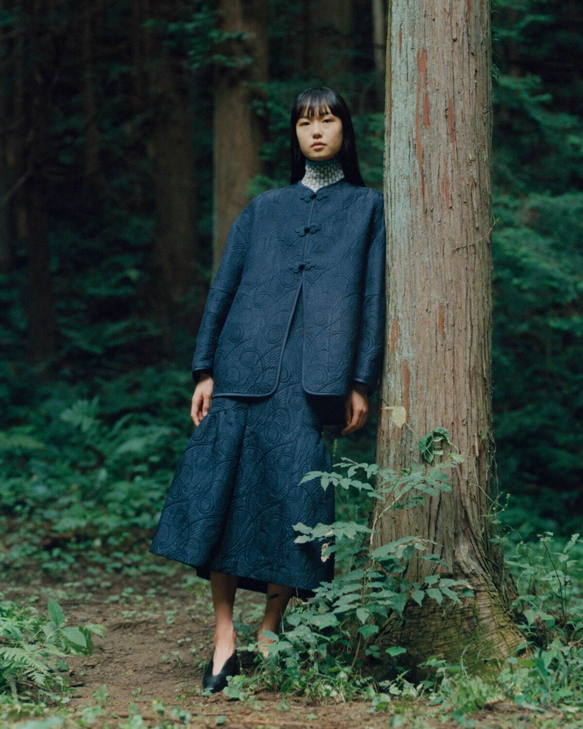 mame kurogouchi チャイナジャケットファッション