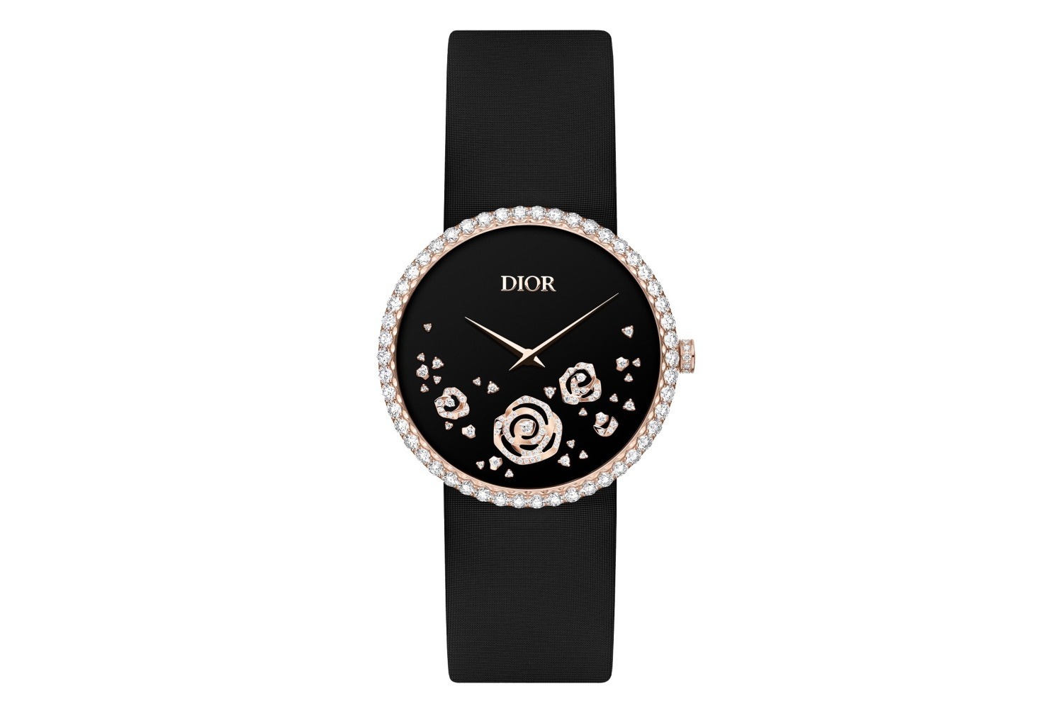 ディオール“マットブラック”の新作腕時計、ブラックダイヤモンドを配 