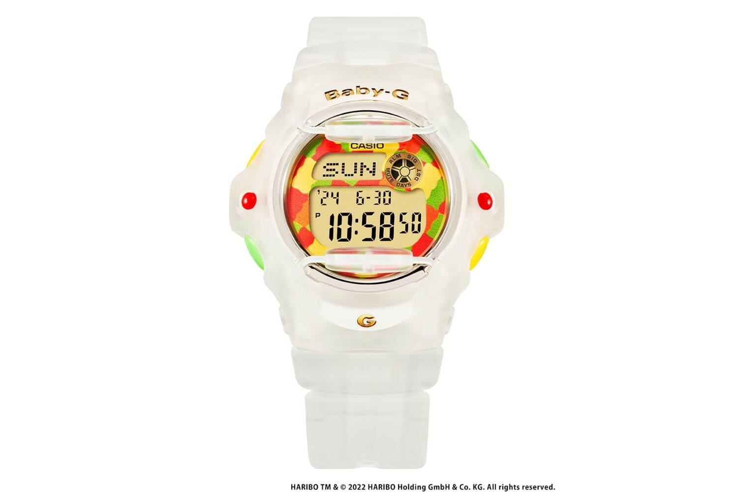 CASIO G-SHOCK ベイビーG✕ハリボーWネーム腕時計ほぼ未使用品!-