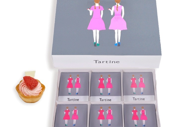 【新品】Tartine タルティン 四角缶（大） ブーケ（大）2点セット タルト