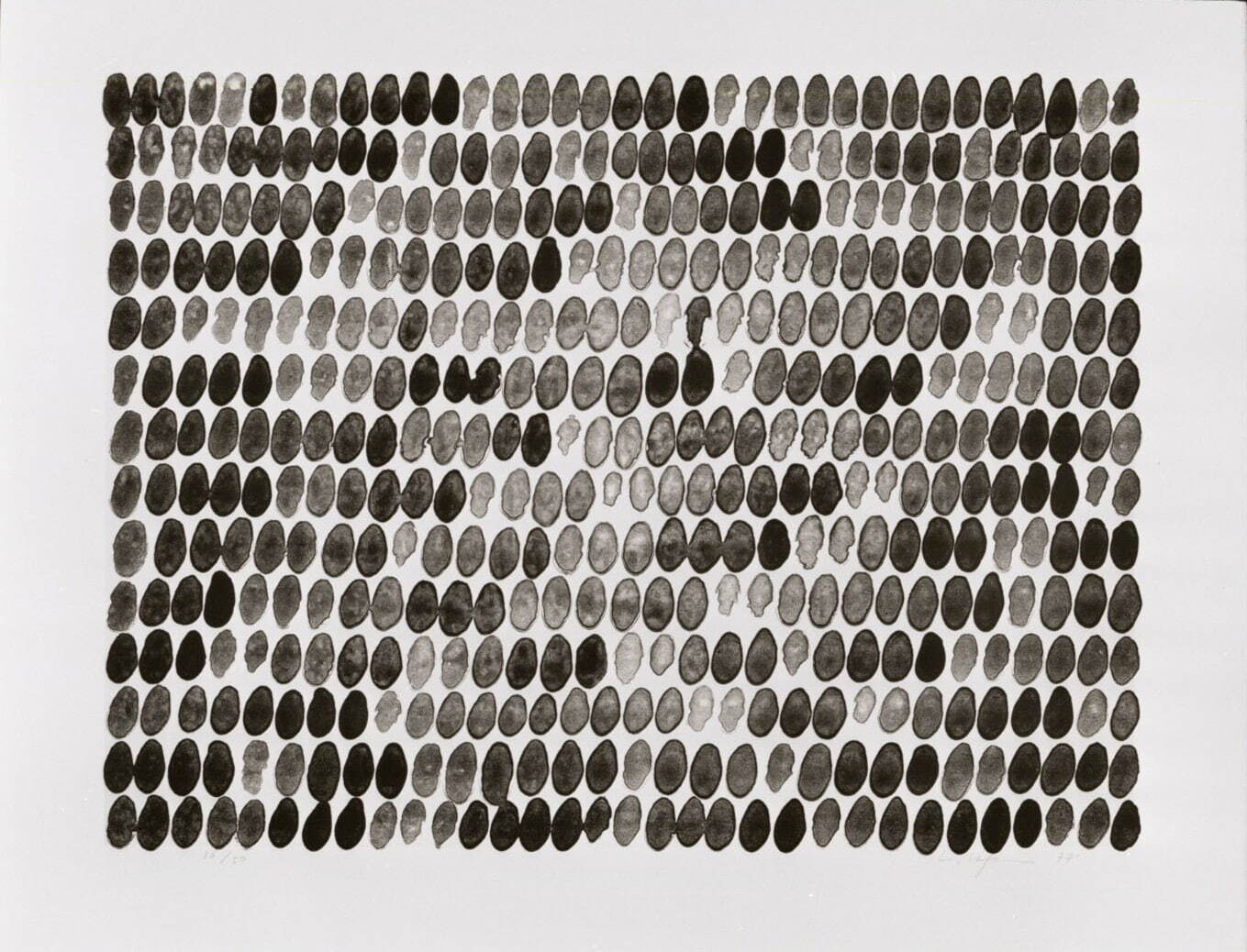 李禹煥 《点より1》 版画集『点より・線より』より 1977年 リトグラフ・紙 目黒区美術館蔵