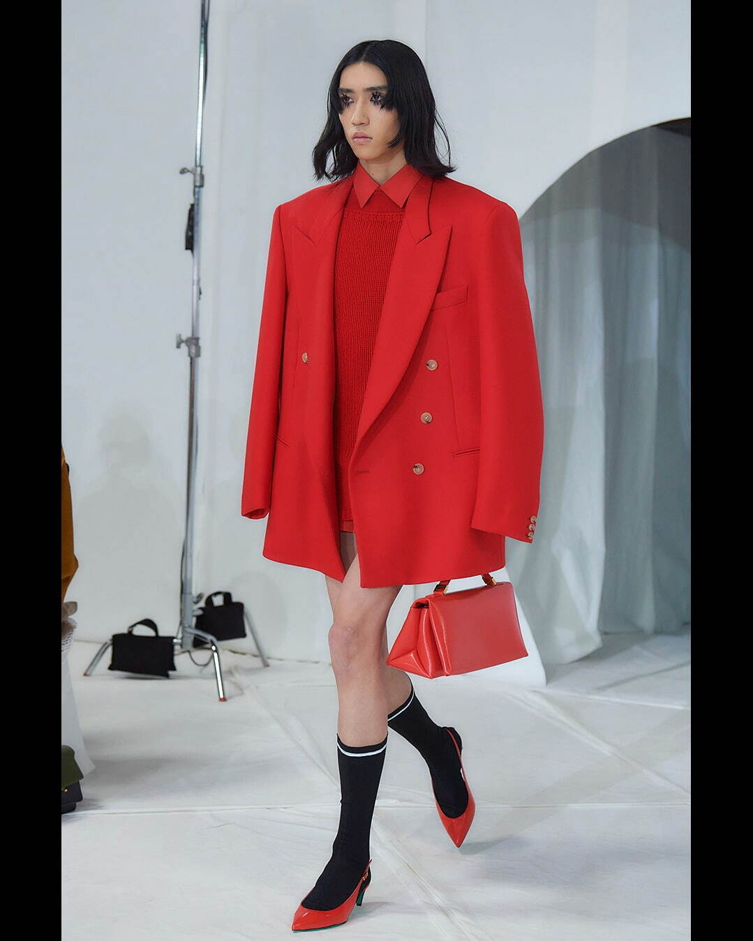 メンズ・赤のダブルジャケットを使ったコーディネート - ファッション