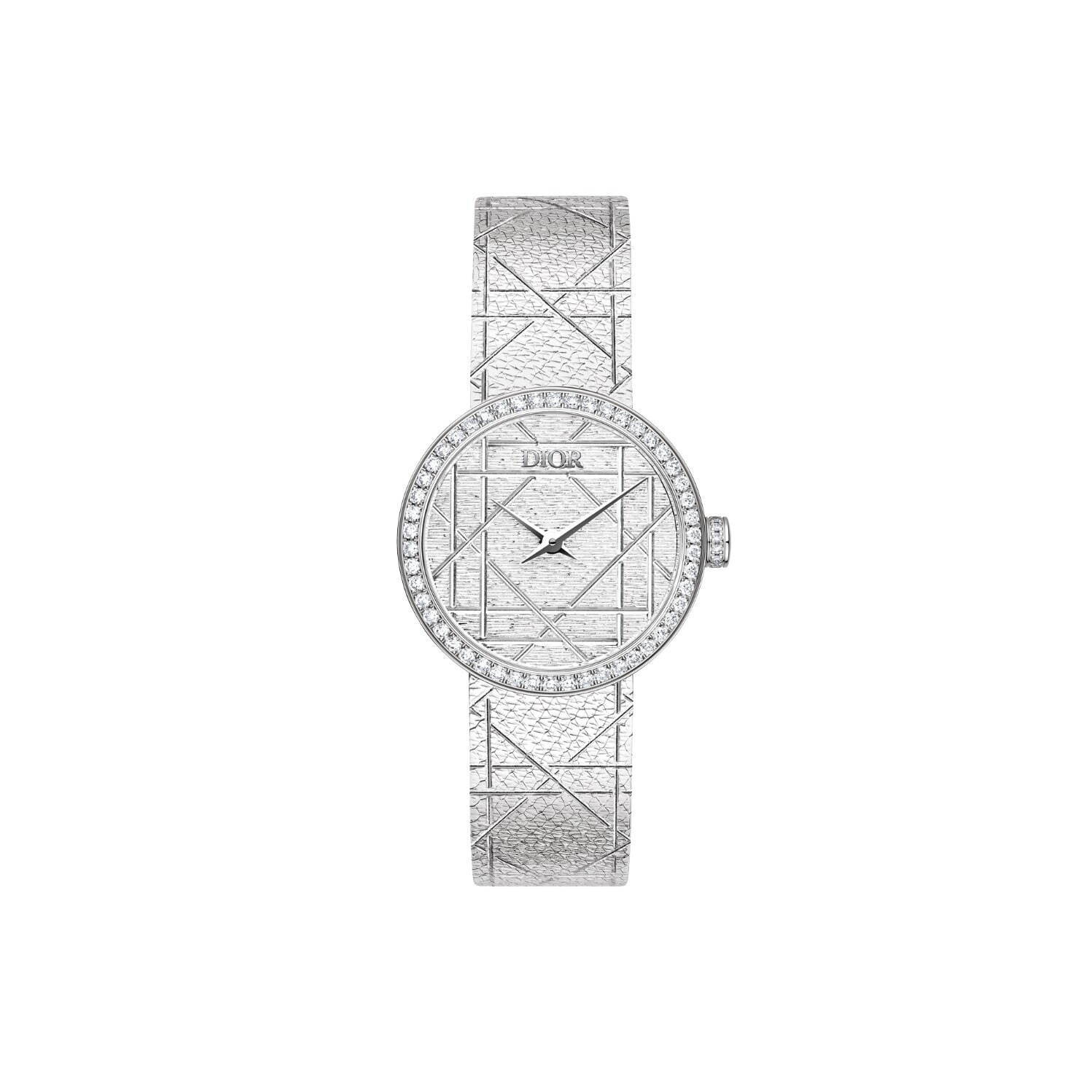 ディオールの新作腕時計、手彫りの「カナージュ」文字盤＆ダイヤモンド