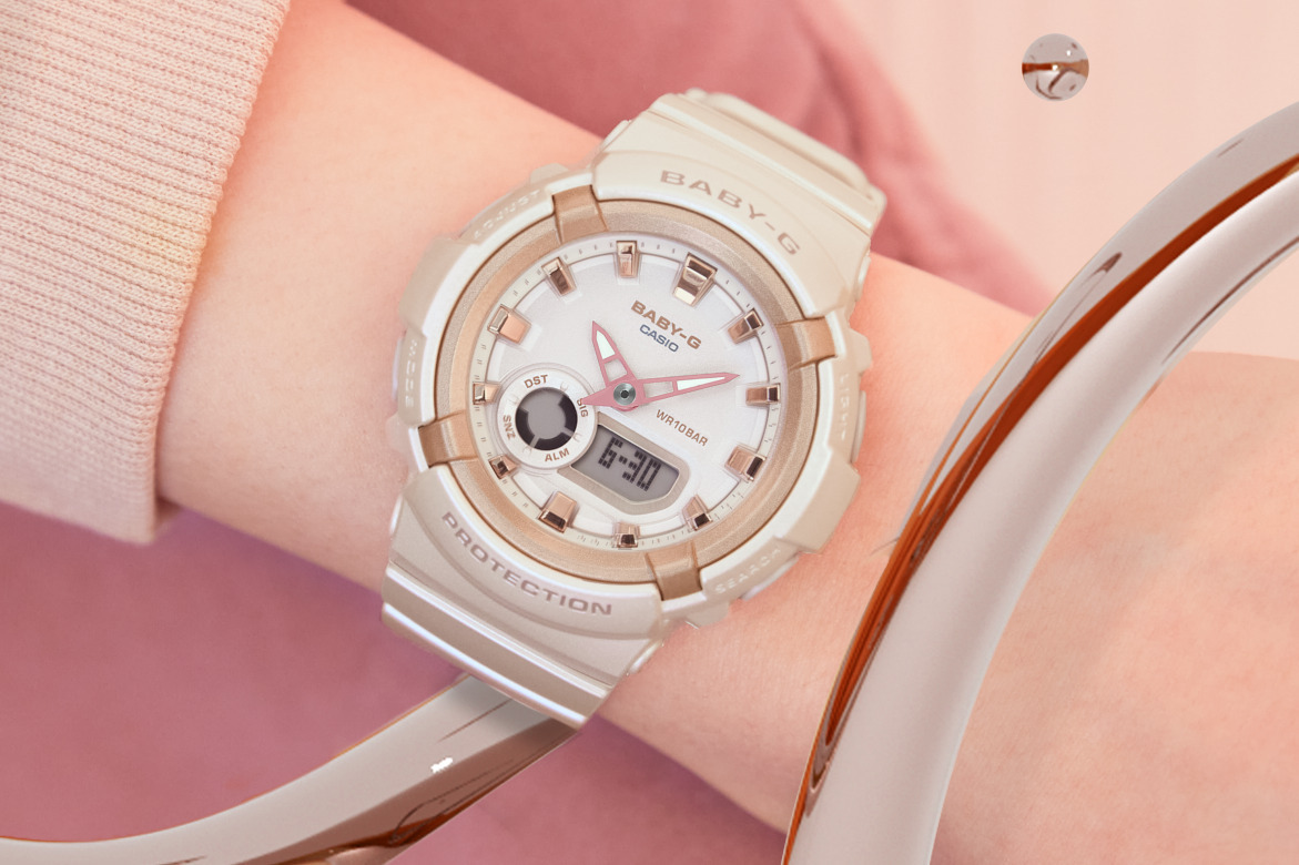 BABY-G「ジーミズ」“メタル×レザー”の新作腕時計、ブロンズベゼルに 