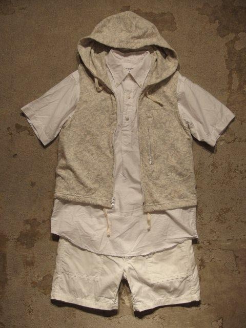 Engineered Garments "Fatigue Short- 20's Cotton Twill/White" - 画像4枚目