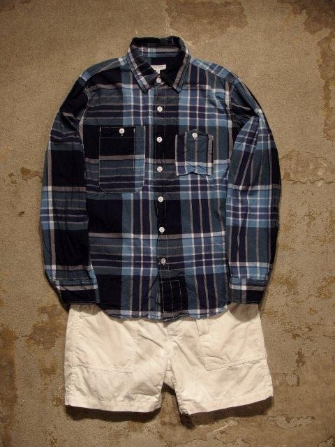 Engineered Garments "Fatigue Short- 20's Cotton Twill/White" - 画像3枚目