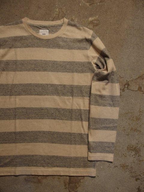 ts(s) "Border Striped Cotton*Linen Long Sleeve T-Shirt" - 画像2枚目