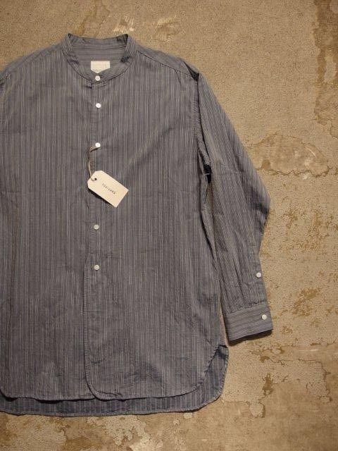 TOUJOURS"Band Collar Long Shirt-Cotton Dobby Chambray Cloth" - 画像3枚目