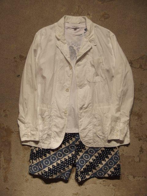 Engineered Garments "Loiter Jacket - Pima Poplin/White" - 画像4枚目