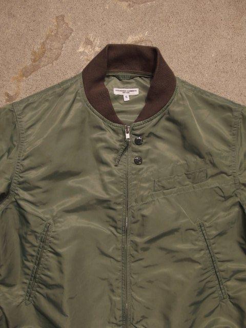 Engineered Garments "Aviator Jacket - Flight Sateen/Olive" - 画像2枚目