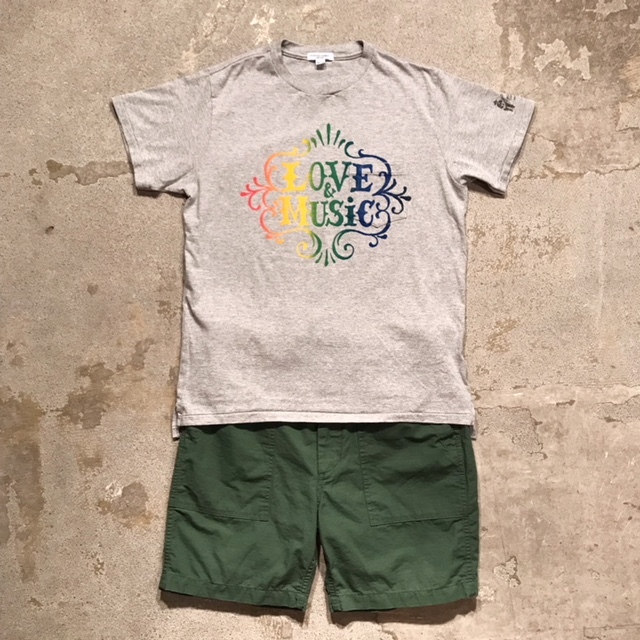 EG×SUNRISE MARKET別注T-Shirt"LOVE&MUSIC/Grey" - 画像2枚目