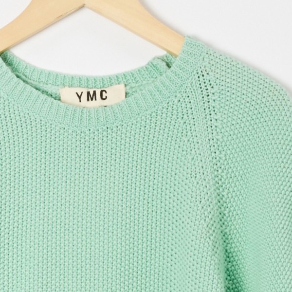 YMC / Structured Short Sleeve Knit Mint - 画像3枚目